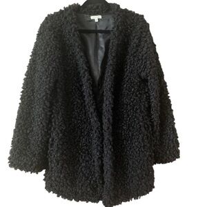 Max Studio Faux Fur Curly Teddy Coat